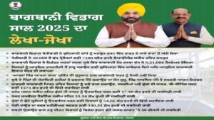 बागबानी में पंजाब देशभर में अव्वल: 7100 करोड़ के प्रोजेक्ट और ‘अपणा पिंड-अपणा बाग’ से जुड़ा किसानों की समृद्धि का नया अध्याय